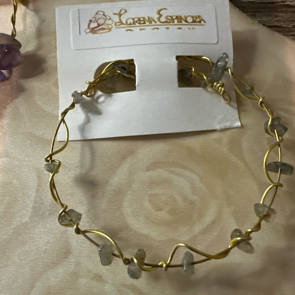 Gemstone Wire Bracelets Lorena Espinoza Design /New - Picture 3 of 4